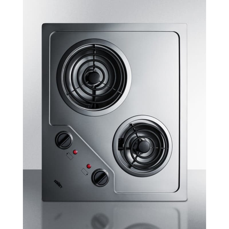 21" Wide 115V 2-Burner Coil Cooktop
