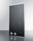 12" Wide 115V 2-Burner Radiant Cooktop view 2