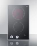 12" Wide 220/240V 2-Burner Radiant Cooktop view 1