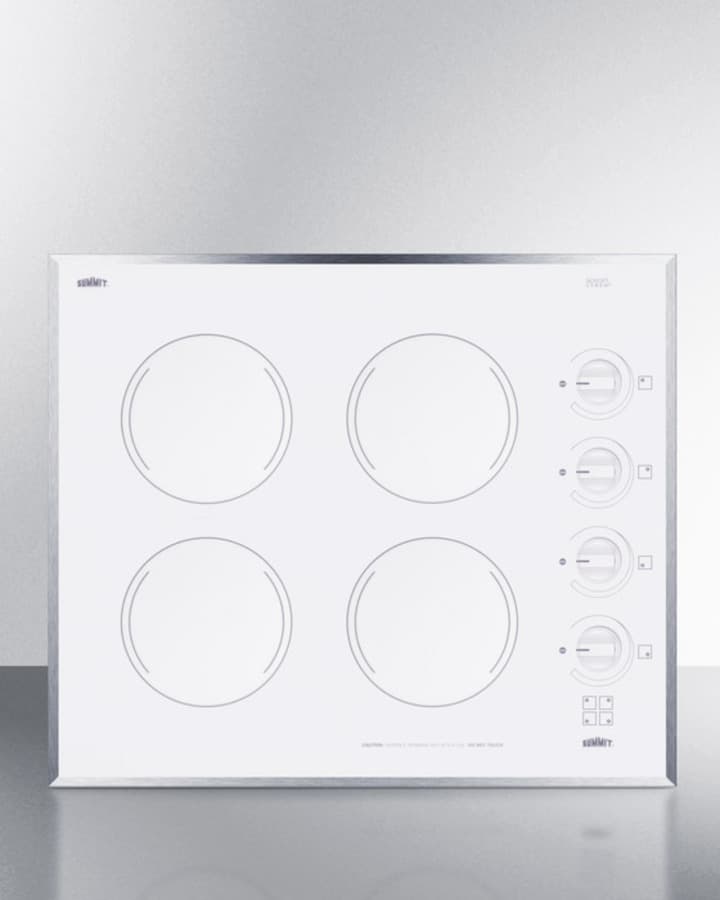 24" Wide 230V 4-Burner Radiant Cooktop