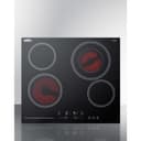 24" Wide 230V 4-Burner Radiant Cooktop view 2