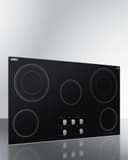 36" Wide 208-240V 5-Burner Radiant Cooktop view 3
