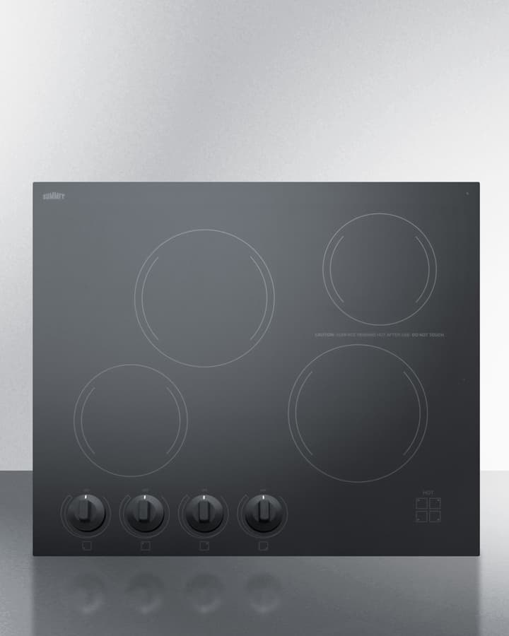 24" Wide 230V 4-Burner Radiant Cooktop