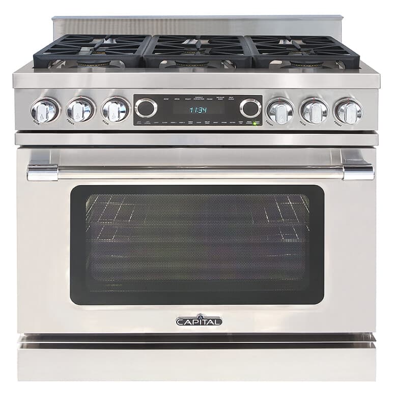 36″ Grand Chef Dual Fuel Range 6 Burners NG
