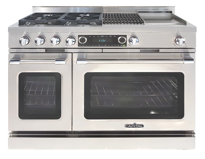 48″ Grand Chef Dual Fuel Range 4 Burners / Grill / Griddle LP