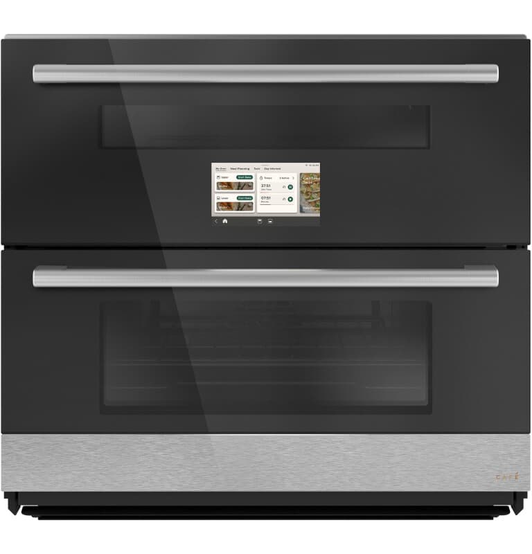 Café 30" Duo Smart Single Wall Oven In Platinum Glass