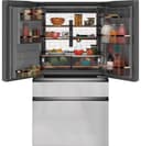 Café 22.3 Cu. Ft. Smart Counter-depth 4-door French-door Refrigerator In Platinum Glass view 2