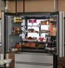 Café 22.3 Cu. Ft. Smart Counter-depth 4-door French-door Refrigerator In Platinum Glass view 4