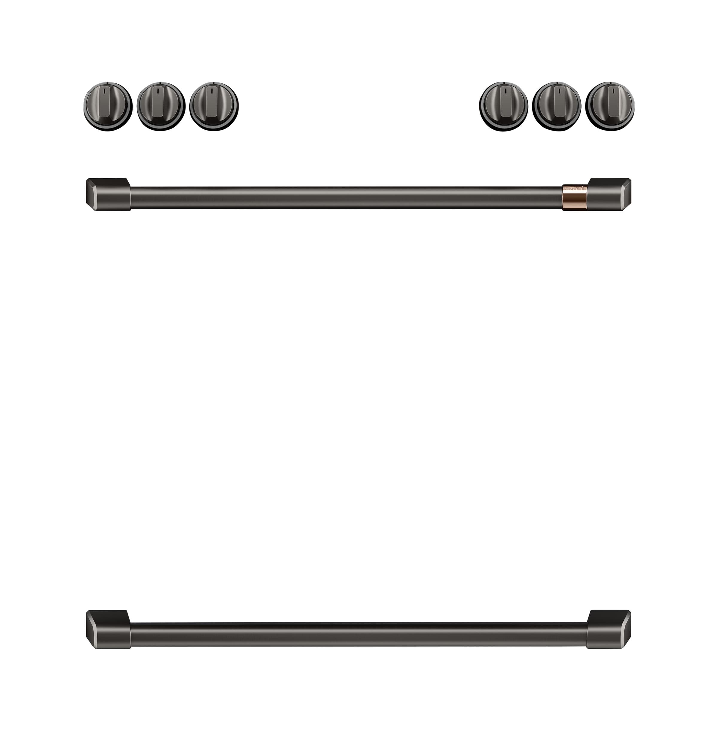 CAFÉ™ Front Control Induction Knobs and Handles - Brushed Black