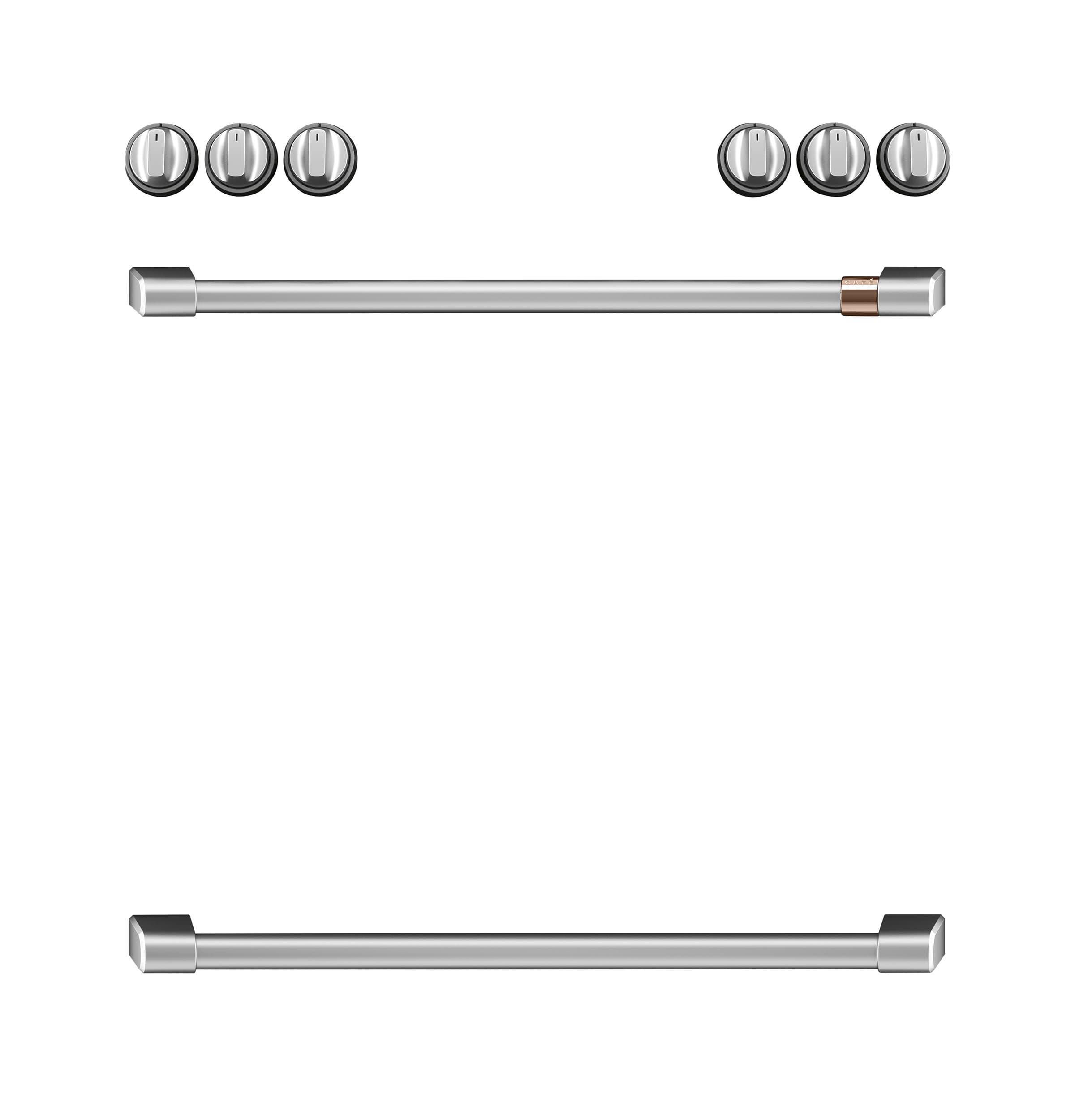 CAFÉ™ Front Control Induction Knobs and Handles - Brushed Stainless