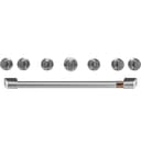 CAFÉ™ 36" Brushed Stainless Handle & Knob Set for Pro Range and Rangetop view 1