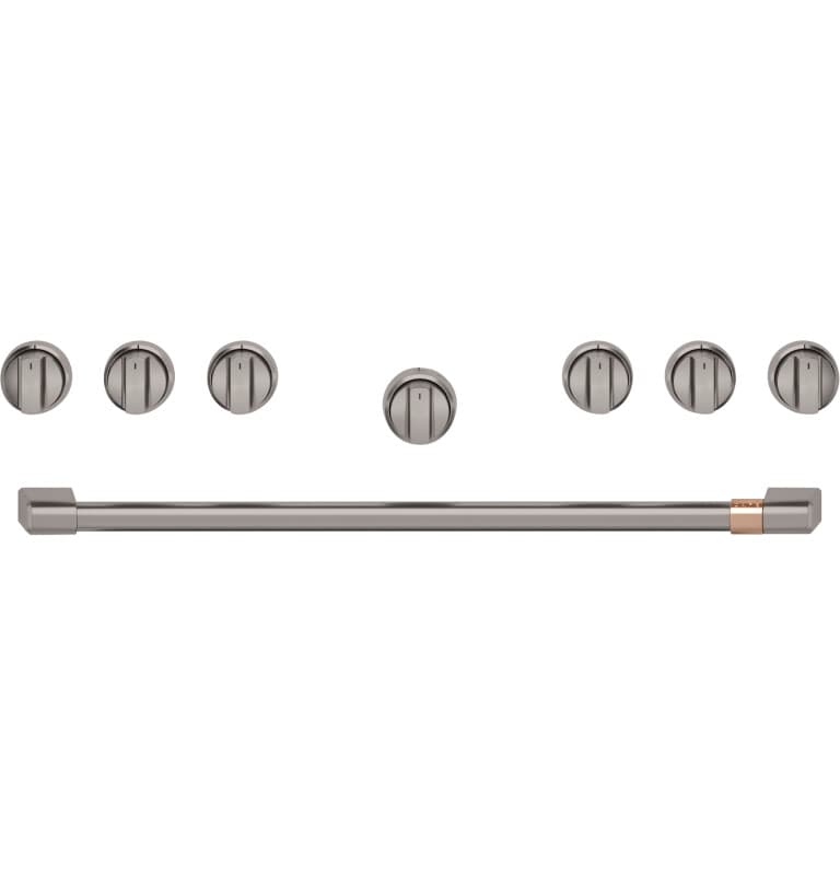 CAFÉ™ 36" Brushed Black Handle & Knob Set for Pro Range and Rangetop