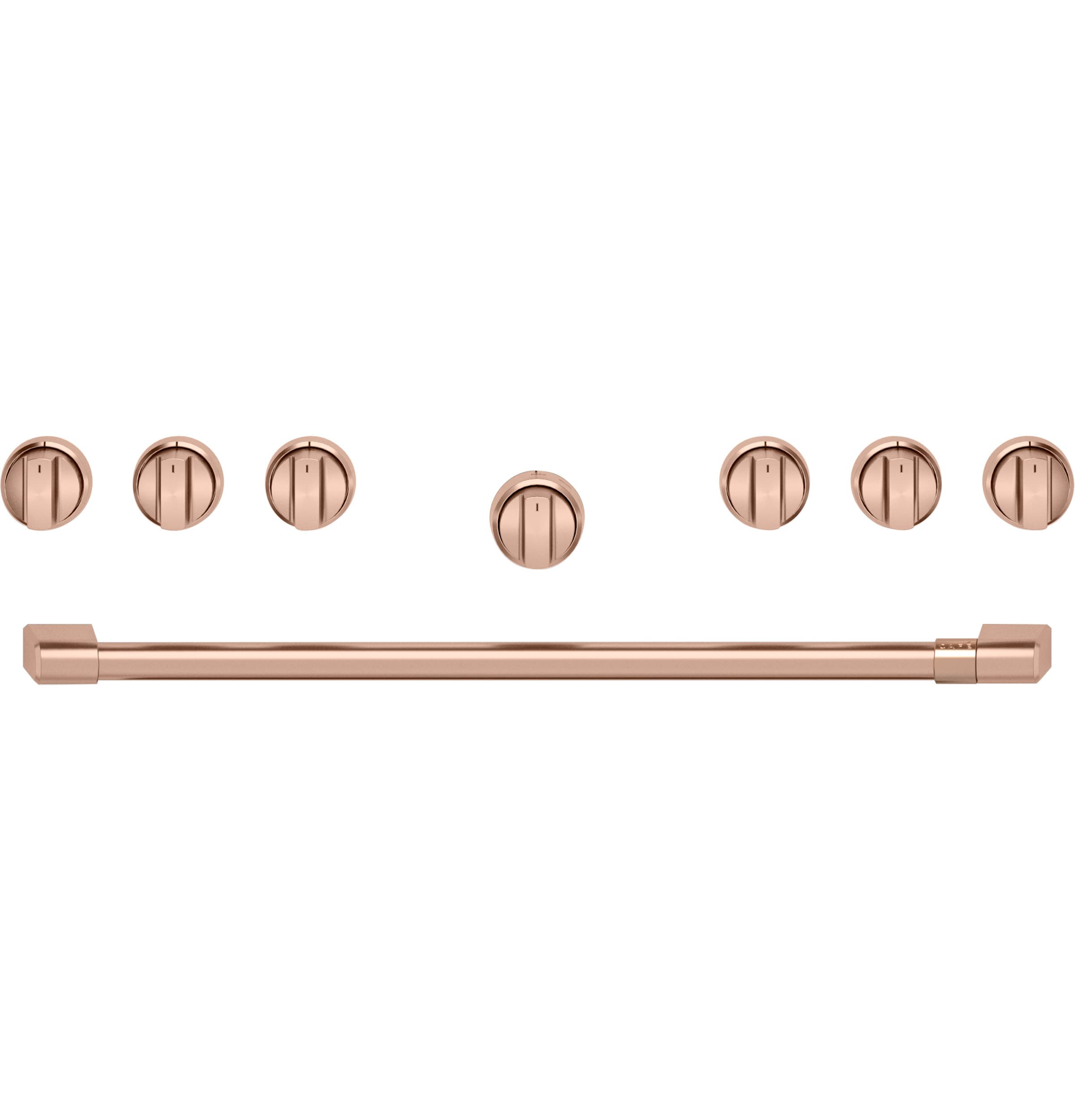 CAFÉ™ 36" Brushed Copper Handle & Knob Set for Pro Range and Rangetop