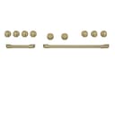 Café 48” Brushed Brass Handle & Knob Set For Pro Range And Rangetop view 1