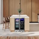 24″ Under Counter French Door Beverage Center in Stainless Steel view 4