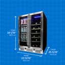 24″ Under Counter French Door Beverage Center in Stainless Steel view 5