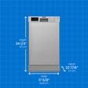 18″ Wide Built-in Dishwasher view 4