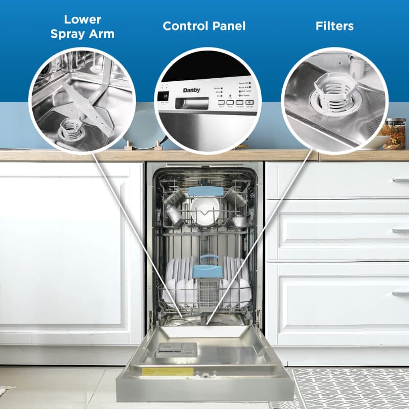 Danby 18″ Wide Built-in Dishwasher