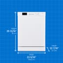 24″ Wide Built-in Dishwasher in White view 4