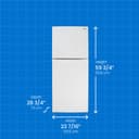 11.6 cu. ft. Apartment Size Fridge Top Mount view 8