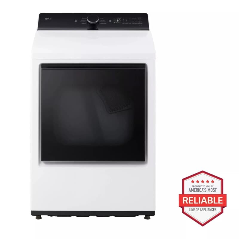 7.3 cu. ft. Ultra Large Capacity Rear Control Electric Dryer with LG EasyLoad™ Door and AI Sensing