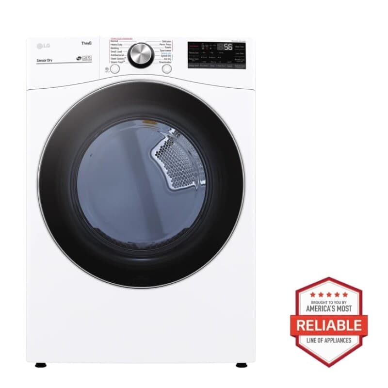 7.4 cu. ft. Ultra Large Capacity Smart wi-fi Enabled Front Load Electric Dryer with TurboSteam™ and Built-In Intelligence