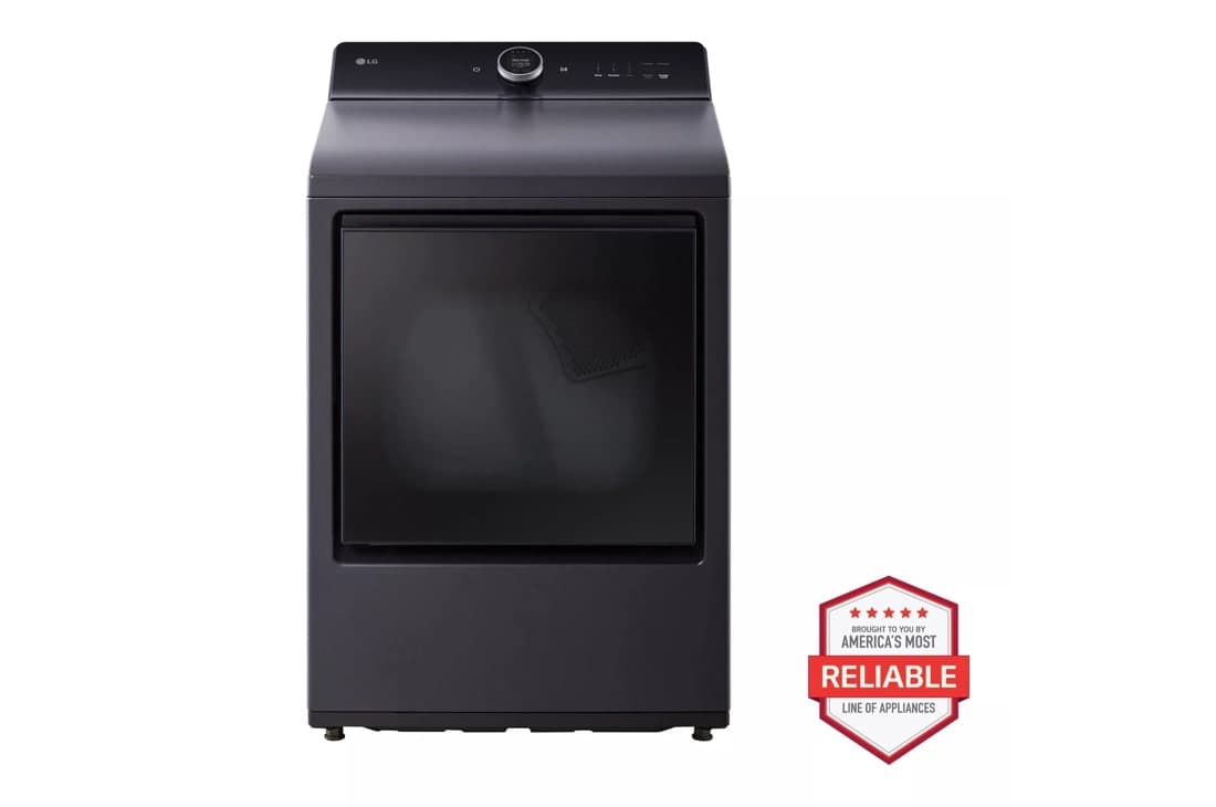 7.3 cu. ft. Ultra Large Capacity Rear Control Electric Dryer with LG EasyLoad™ Door, AI Sensing and TurboSteam™