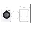 7.4 Cu. Ft. Ultra Large Capacity Smart Front Load Gas Energy Star Dryer With Sensor Dry & Steam Technology view 3