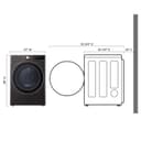 7.8 Cu. Ft. Ultra Large Capacity Heat Pump Ventless Dryer, Wi-fi Connectivity Black Steel view 16