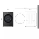 7.8 Cu. Ft. Mega Capacity Smart Front Load Dryer With Dual Inverter Heatpump™ Technology And Inverter Direct Drive Motor System view 3