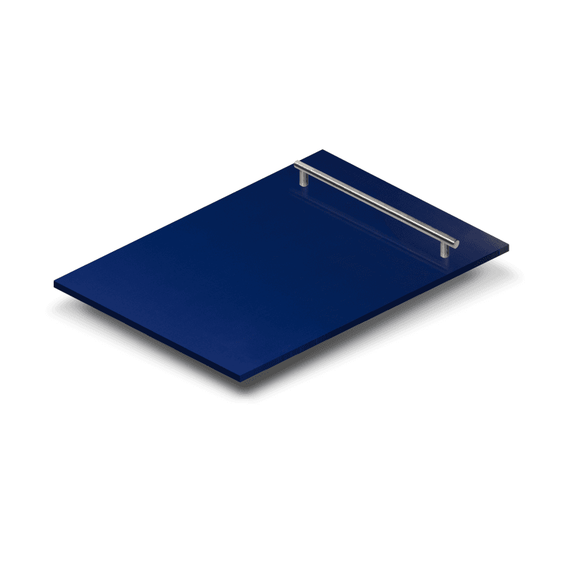 18" Dishwasher Panel with Modern Handle - Blue Gloss