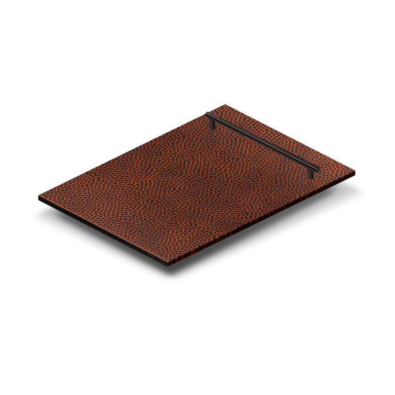 18" Dishwasher Panel with Modern Handle - Hand Hammered