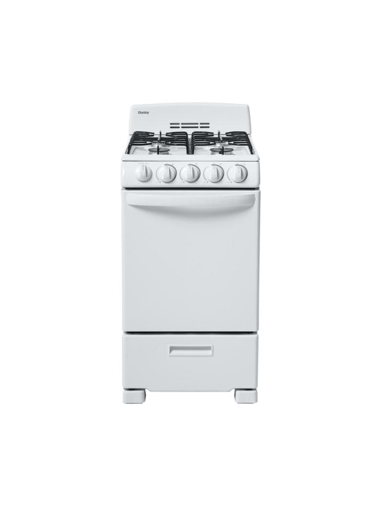 20″ Wide Gas Range in White