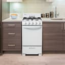 20″ Wide Gas Range in White view 2