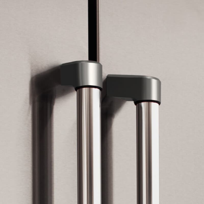 Decor Handle Terminals Blk Nickel-1 Set