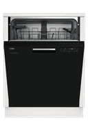 Tall Tub Black Dishwasher, 14 place settings, 48 dBa, Front Control view 4