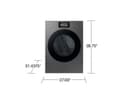 7.6 cu. ft. Bespoke AI Ultra Capacity Front Load Electric Dryer with AI Home and AI OptiDry+ in Dark Steel view 2