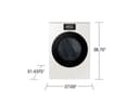 7.6 cu. ft. Bespoke AI Ultra Capacity Front Load Electric Dryer with AI Home and AI OptiDry+ in Ivory view 2