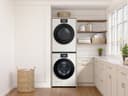 7.6 cu. ft. Bespoke AI Ultra Capacity Front Load Electric Dryer with AI Home and AI OptiDry+ in Ivory view 7
