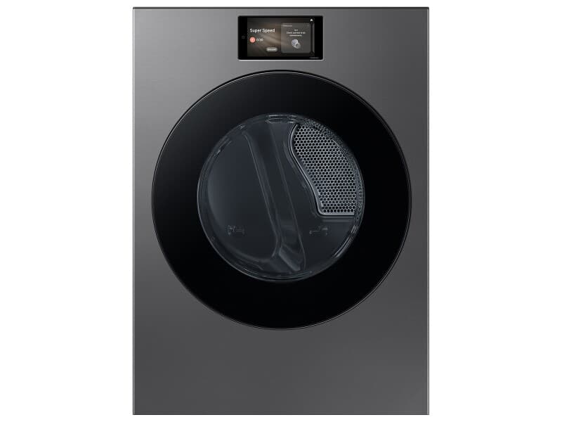 7.6 cu. ft. Bespoke AI Ultra Capacity Front Load Gas Dryer with AI Home and AI OptiDry+ in Dark Steel