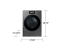 7.6 cu. ft. Bespoke AI Ultra Capacity Front Load Gas Dryer with AI Home and AI OptiDry+ in Dark Steel view 2