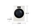 7.6 cu. ft. Bespoke AI Ultra Capacity Front Load Gas Dryer with AI Home and AI OptiDry+ in Ivory view 2