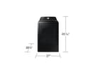 7.4 cu. ft. Smart Electric Dryer with Sensor Dry in Brushed Black view 2