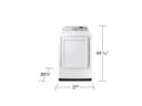 7.4 cu. ft. Smart Electric Dryer with Sensor Dry in White view 2