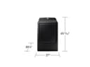 7.4 cu. ft. Smart Electric Dryer with Steam Sanitize+ in Brushed Black view 3