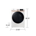 7.5 cu. ft. Smart Gas Dryer with Steam Sanitize+ and Sensor Dry in Ivory view 2
