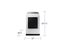 7.4 cu. ft. Smart Gas Dryer with Pet Care Dry and Steam Sanitize+ in White view 2