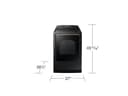 7.4 cu. ft. Smart Gas Dryer with Pet Care Dry and Steam Sanitize+ in Brushed Black view 1