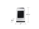 7.4 cu. ft. Smart Gas Dryer with Steam Sanitize+ in White view 3