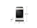 7.4 cu. ft. Smart Gas Dryer with Steam Sanitize+ in Ivory view 2